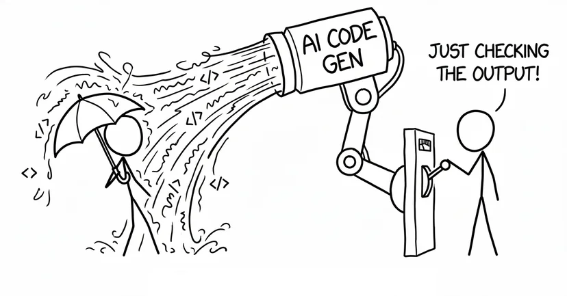 The umbrella is git diff. It's not enough, but it's what we've got. 
(Image credit: created using AI in the style of [xkcd](https://xkcd.com/))
